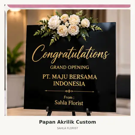 Papan Bunga Akrilik Seminyak